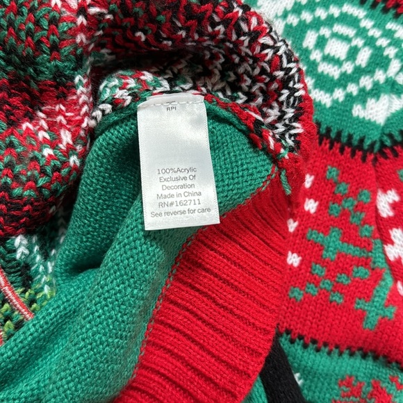 Celebrating Together Christmas Sweater Cow With Sunglasses and cup Holder - Picture 14 of 15